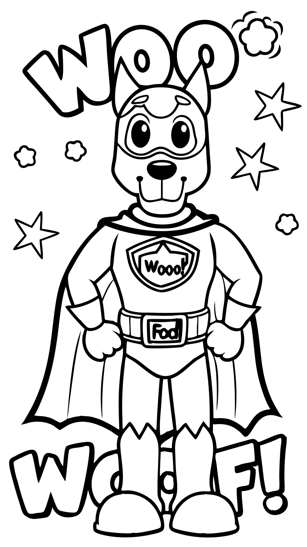 dog man coloring page